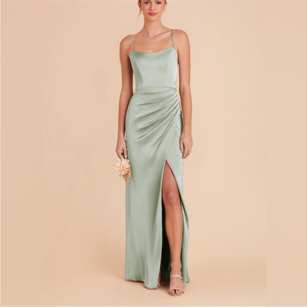 Elegant Sage Green Evening Gown